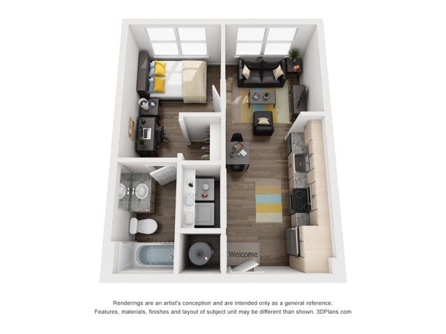 1BR/1BA – A1 – Surfside